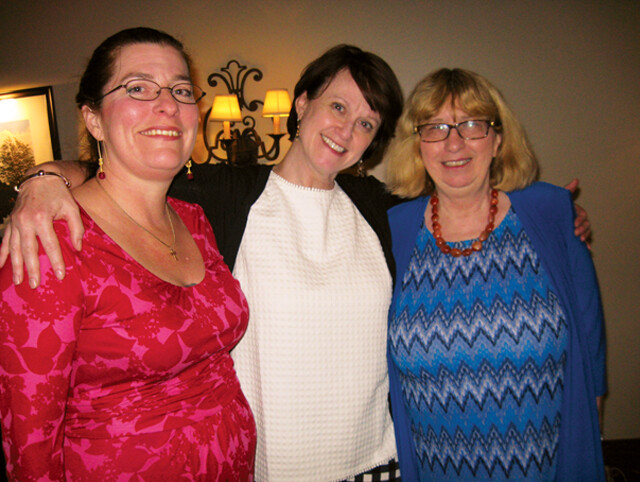 Philadlphia Ceili Group officers Courtney Malley and Anne McNiff are with Marita Krivda Poxon